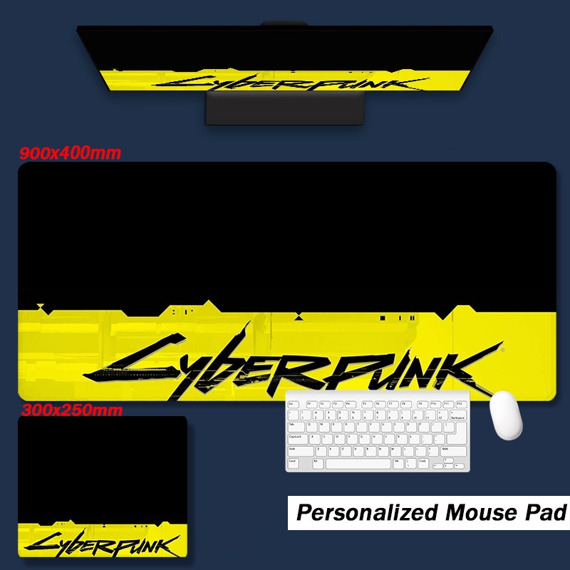 Cyberpunk 2077 แผ่นรองเมาส์ | แผ่นรองเมาส์เล่นเกม แบบขยาย | รองเท้ากันลื่น กันน้ํา | แผ่นรองเมาส์ ขน