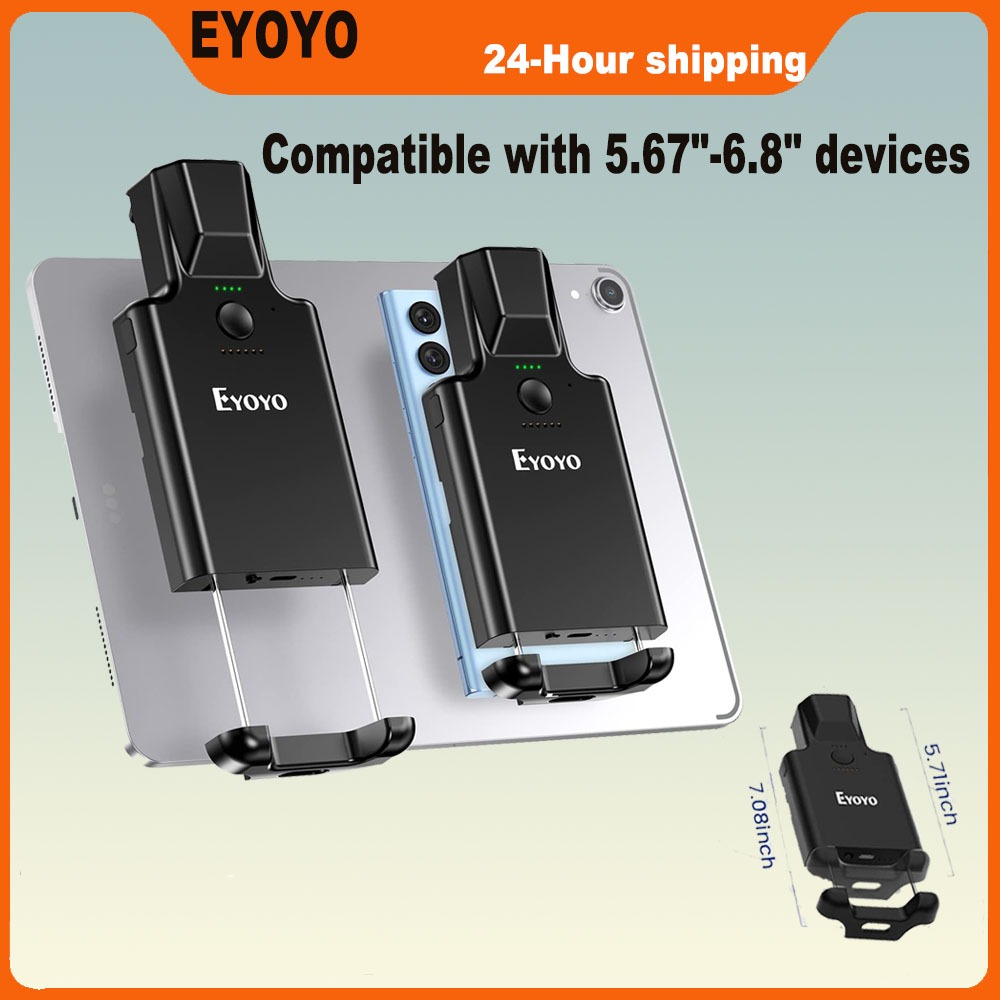 เครื่องสแกนบาร์โค้ด บลูทูธ ไร้สาย 2D ชาร์จแบตเตอรี่ 3000mAh แบบพกพา สําหรับ iPad แท็บเล็ต iPhone And