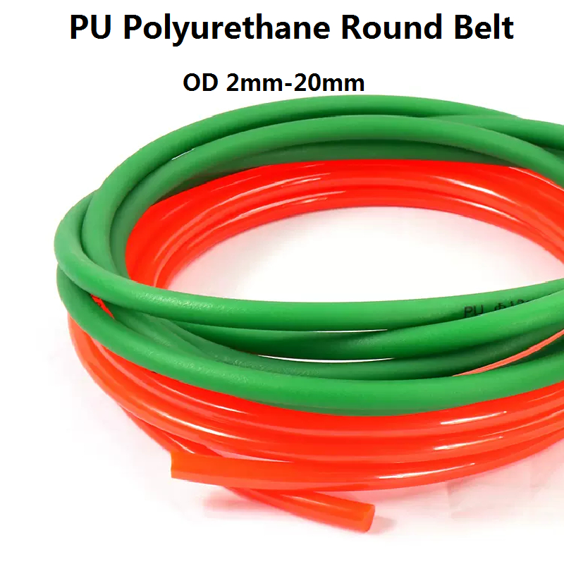 Pu สายพานโอริง โพลียูรีเทน ทรงกลม สีเขียวขรุขระ พื้นผิวเรียบ สีแดง มอเตอร์เครื่องกลึง 1 3 5 เมตร DIY