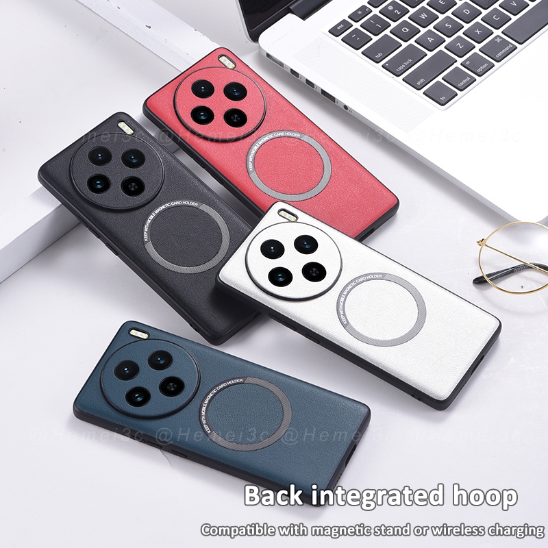 เคสโทรศัพท์มือถือหนังแข็ง แบบชาร์จไร้สาย สําหรับ Vivo X100 Pro