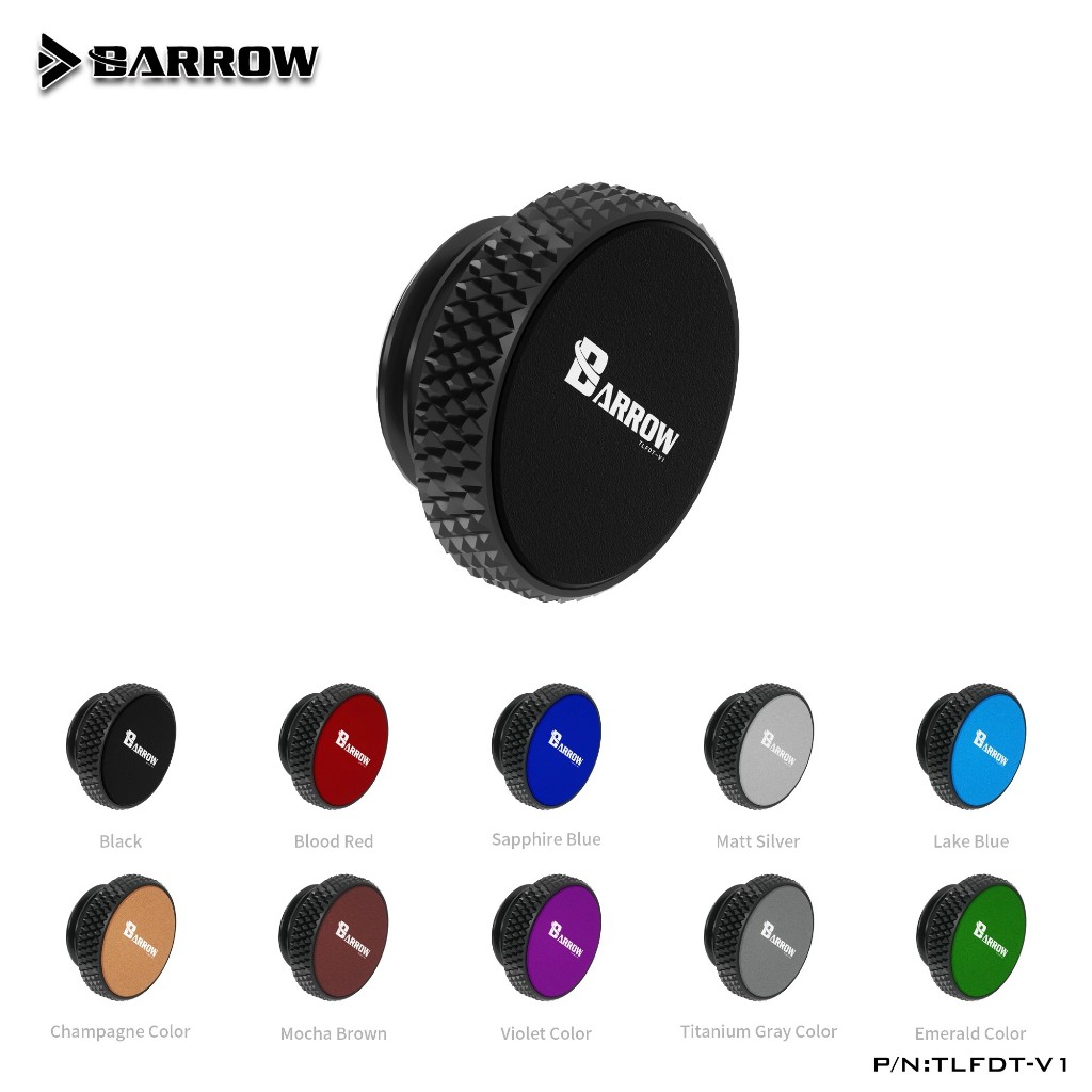Barrow GOLD BLACK SILVER WHITE G1/4" ปลั๊กซีลน้ําหล่อเย็น TLCDT-V1