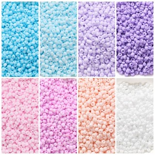 St.kunkka 3-4 มม.300-600 ชิ้น ลูกปัดแก้ว สีมาการองสําหรับทํา…