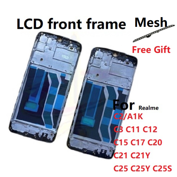 กรอบหน้าจอ LCD สําหรับ Realme C2 C3 C11 C12 C15 C17 C20 C21 C25 C21Y C25Y C25S