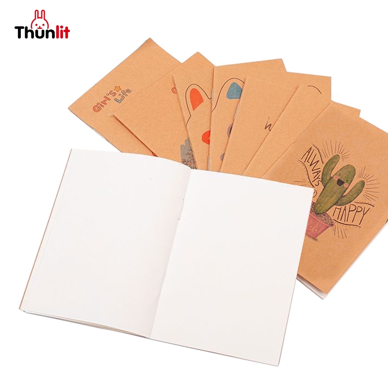 Thunlit สมุดโน๊ตกระดาษคราฟท์ ขนาดเล็ก สไตล์เรโทร