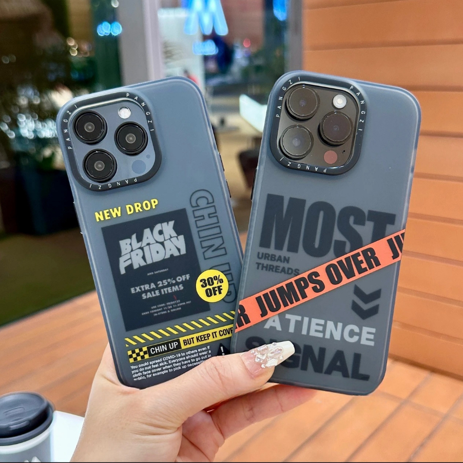 【Matte acrylic hard case/Orange】เคส compatible for iphone 11 12 13 14 15 pro max case