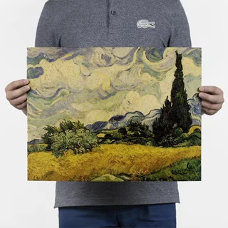 Van Gogh-Star/Nostalgic โปสเตอร์สีน้ํามันสไตล์วินเทจขนาด 36X47 ซม