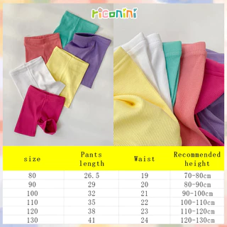 Riconini กางเกงเลกกิ้งขาสั้น ลายปลาฉลาม สีชมพู สีแคนดี้ แฟชั่นฤดูร้อน สไตล์เกาหลี สําหรับเด็กผู้หญิง อายุ 1-6 ปี 2 ปี