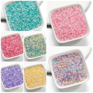 ลูกปัดแก้วขนาด 2 มม. 1050 ชิ้น ลูกปัดสีพาสเทลน่ารัก สำหรับทำสร้อยข้อมือ สร้อยคอ เครื่องประดับ DIY สีสันสดใส