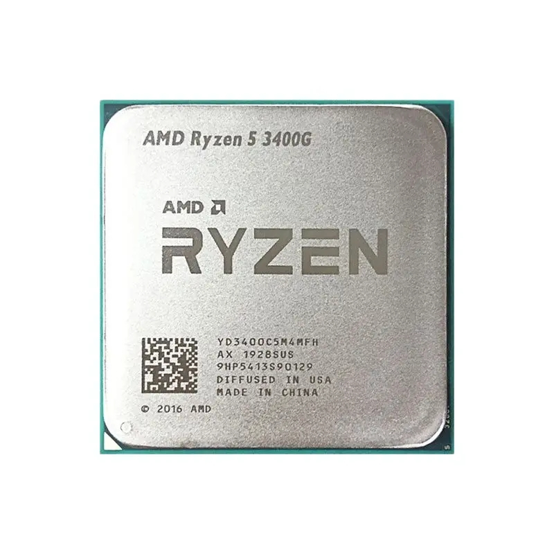 AMD Ryzen 5 3400G R5 3400G 3.7 GHz ใช้ Quad-Core แปดด้าย 65W CPU โปรเซสเซอร์ YD3400C5M4MFH ซ็อกเก็ต 