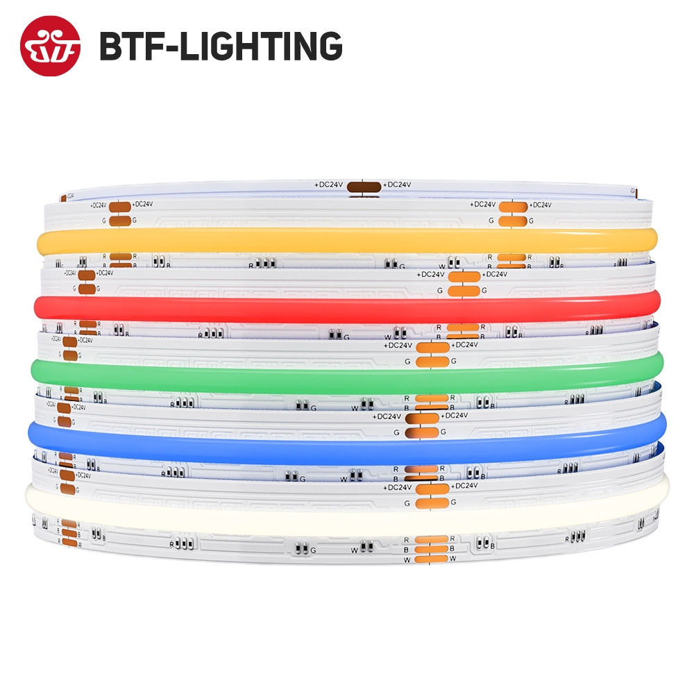 BTF-LIGHTING RGBW COB แถบไฟ LED 896LED/m  DC12V DC24V 12mm