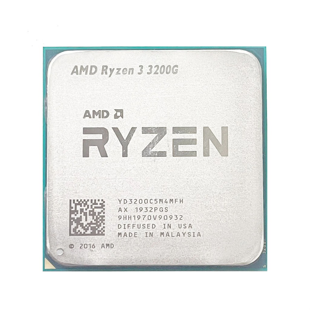 AMD Ryzen 3 3200G R3 3200G 3.6 GHz Quad-Core Quad-Thread 65W CPU โปรเซสเซอร์ L3 = 4M YD3200C5M4MFH ซ