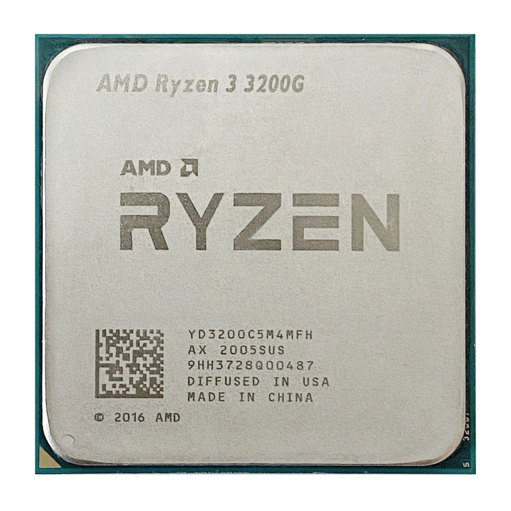 AMD Ryzen 3 3200G R3 3200G 3.6 GHz Quad-Core Quad-Thread 65W CPU โปรเซสเซอร์ L3 = 4M YD3200C5M4MFH ซ