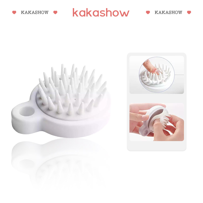 kakashow แปรงซิลิโคน สไตล์ญี่ปุ่น สําหรับสระผม ทําความสะอาดหนังศีรษะ ผู้ใหญ่ A0315