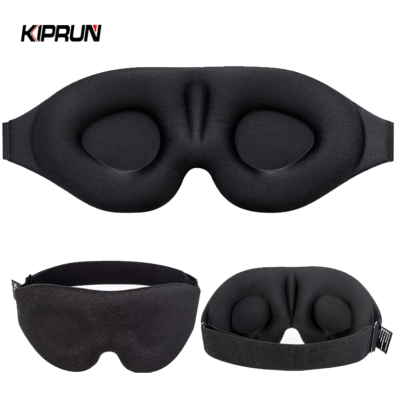 Kiprun หน้ากากปิดตา แบบเว้า 3D ปิดตา พร้อมไฟกลางคืน สําหรับผู้ชาย และผู้หญิง