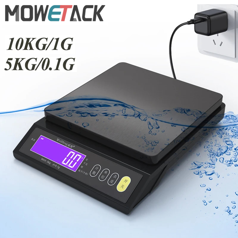 เครื่องชั่งน้ําหนักดิจิทัล อิเล็กทรอนิกส์ สเตนเลส อเนกประสงค์ 5 กก. 10 กก. พร้อมหน้าจอ LCD