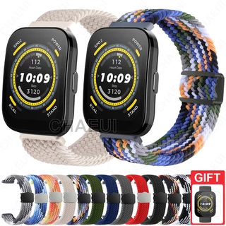 ทอสายรัดไนลอน Loop Watchband อุปกรณ์เสริมสําหรับ Amazfit Bip Max 6 5 Unity 3 U Pro S / GTS 4 Mini 3 2