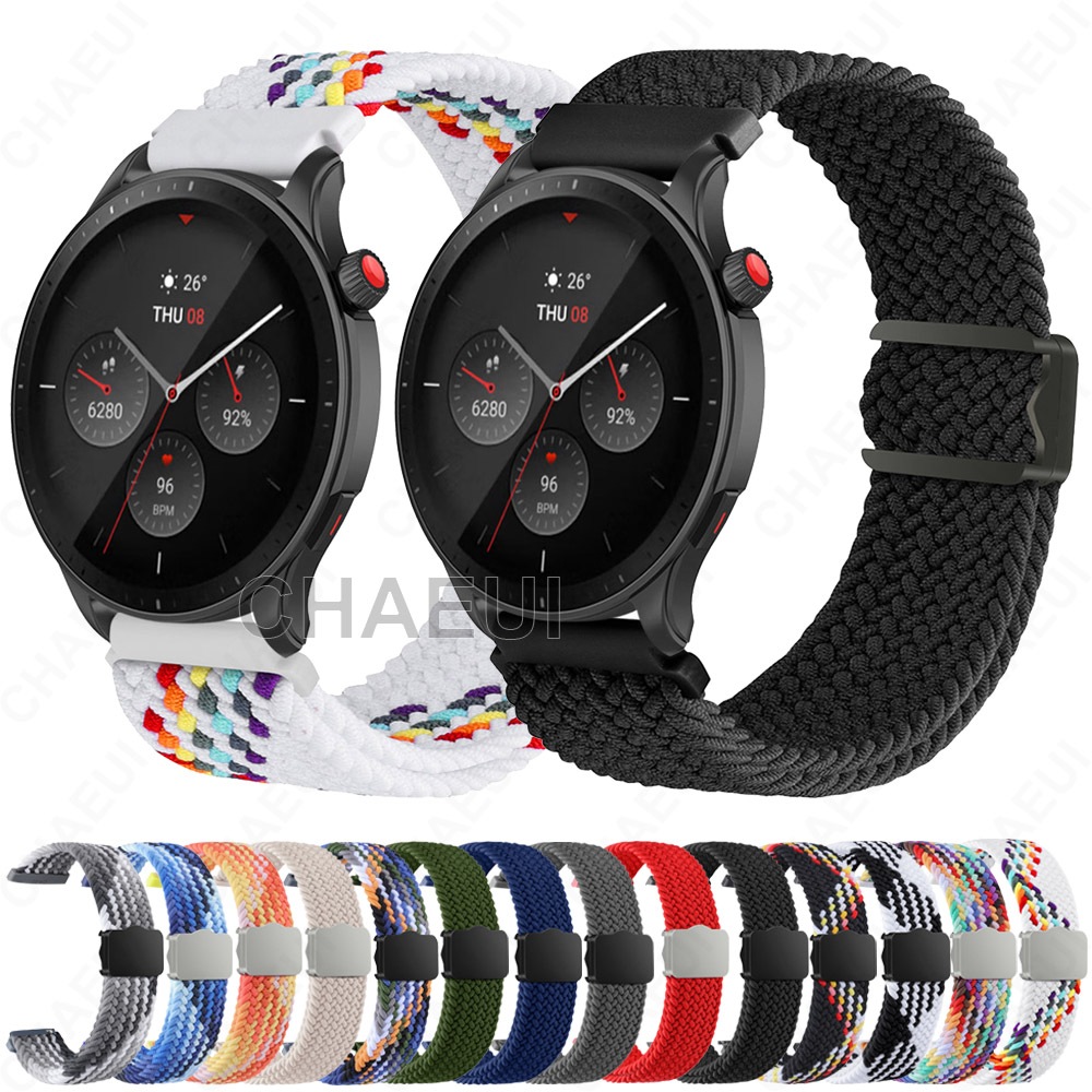 ทอสายรัดไนลอนbreathable Watchbandอุปกรณ์เสริมสําหรับ Huami Amazfit GTR 4 3 Pro 2 / Balance / Cheetah Pro / GTR Mini / GTR 47mm 42mm
