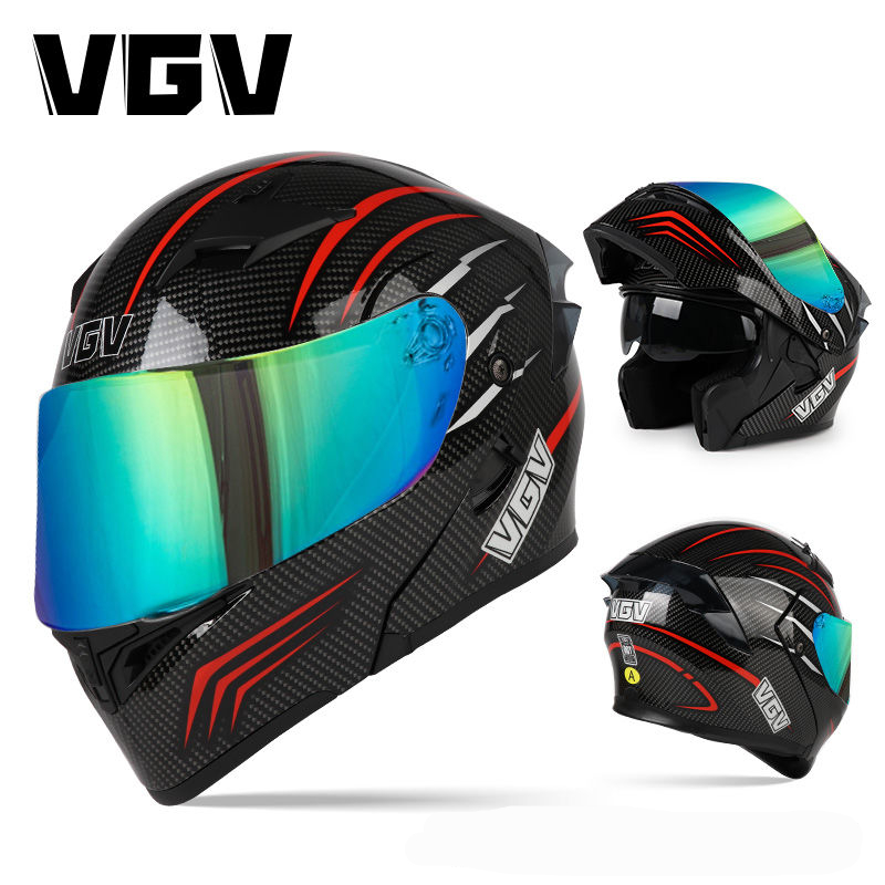 Vgv หมวกกันน็อคมอเตอร์ไซค์ มี DOT ได้รับการรับรอง หมวกกันน็อคเต็มใบ แฟชั่นทุกฤดูกาล หมวกกันน็อค unis