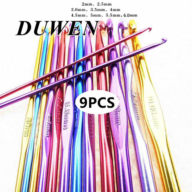 DUWEN เข็มถักไหมพรม อะลูมิเนียม ขนาด 2.0 - 6.0 มม.