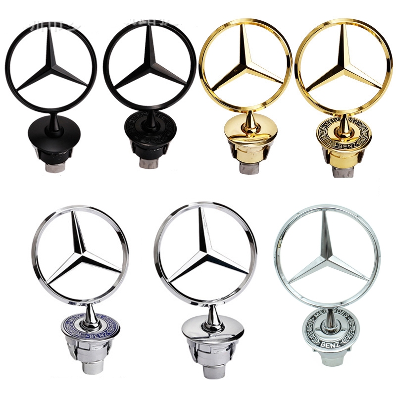 สําหรับ Mercedes Benz หรูหราโลหะผสมสังกะสีฝากระโปรงหน้าป้ายสัญลักษณ์สําหรับ S/E/C/W Class W210 W204 C200 C260 S600 S280 E260 E320 อุปกรณ์ตกแต่งรถยนต์