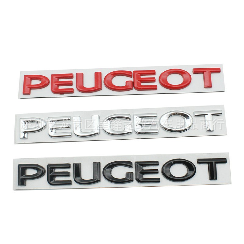 สติกเกอร์โลหะ รูปตัวอักษร สําหรับติดตกแต่งรถยนต์ Peugeot 206 307 308 3008 207 208 407 508 2008 5008 107 106 205