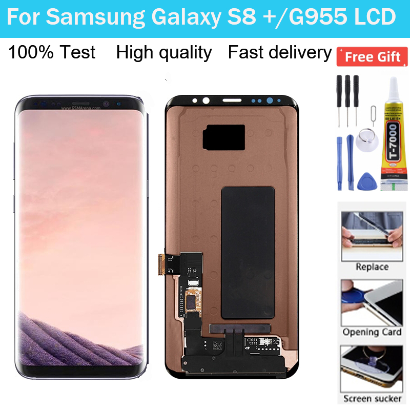 หน้าจอสัมผัสดิจิทัล LCD สําหรับ Samsung Galaxy S8 Plus G955