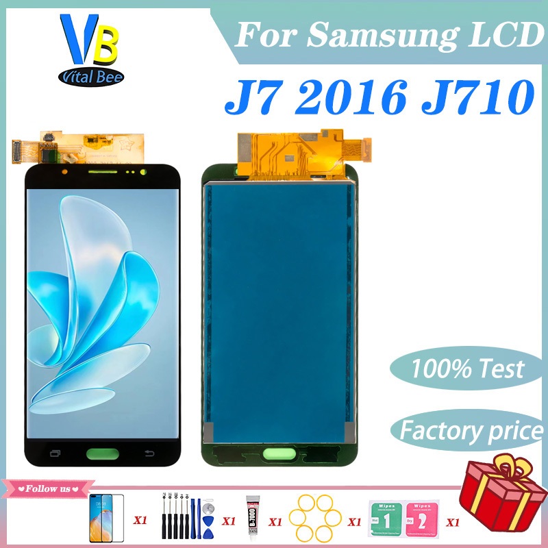 อะไหล่หน้าจอสัมผัสดิจิทัล LCD คุณภาพสูง แบบเปลี่ยน สําหรับ Samsung Galaxy J7 2016 J710 SM-J710F SM-J710H