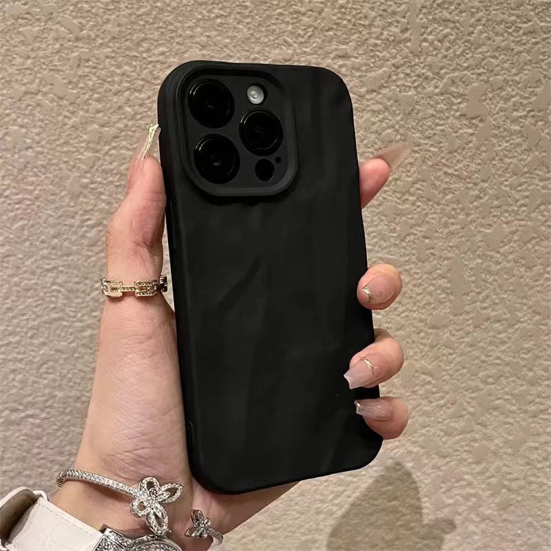 ชุดสีลูกกวาด หรูหรา เข้ากันได้กับ iPhone 11 12 13 Pro Max 7Plus X XR XS Max 7 8 Plus SE 2020 ชุดสีพื้น Tpu นิ่ม เรียบง่าย
