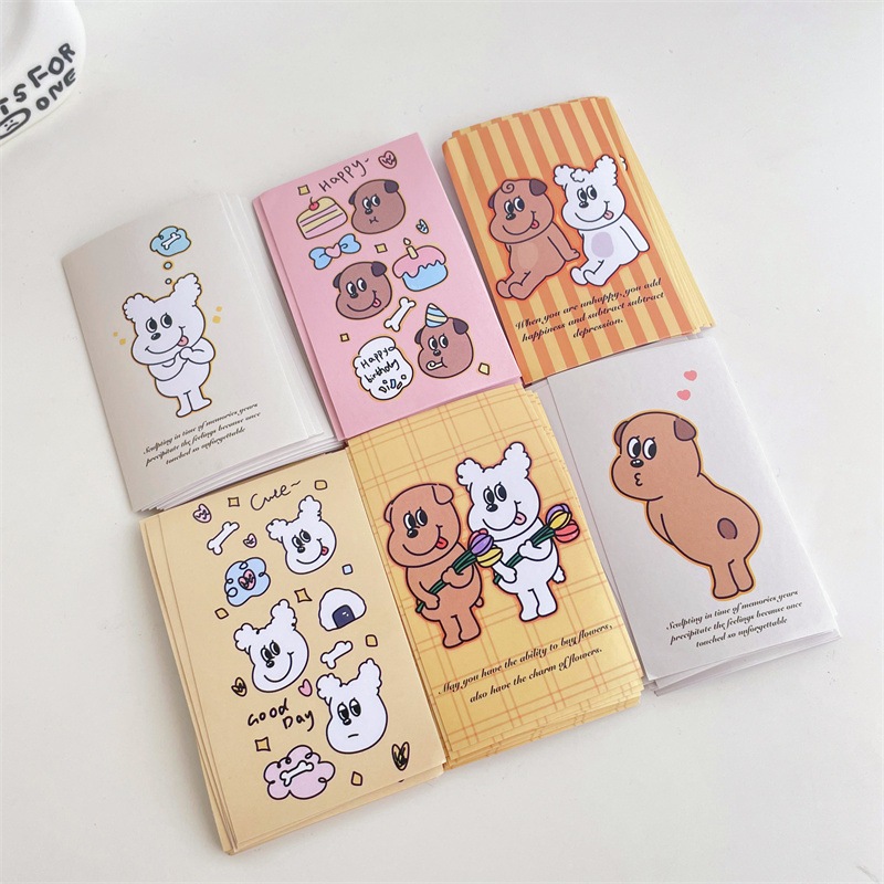 Ohaya สติกเกอร์ซีล ลายลูกสุนัข ลิ้นออก 6 ชิ้น