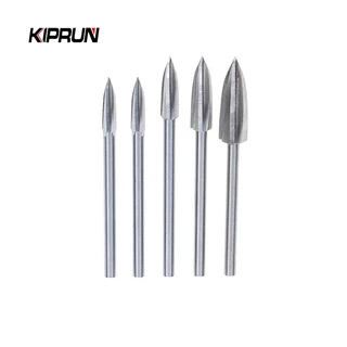 Kiprun ดอกสว่านแกะสลักไม้ เหล็กคาร์ไบด์ สีขาว สําหรับงานไม้ 5 ชิ้น