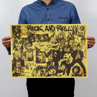 โปสเตอร์ติดผนังลาย The Beatles Rock Band สไตล์วินเทจ