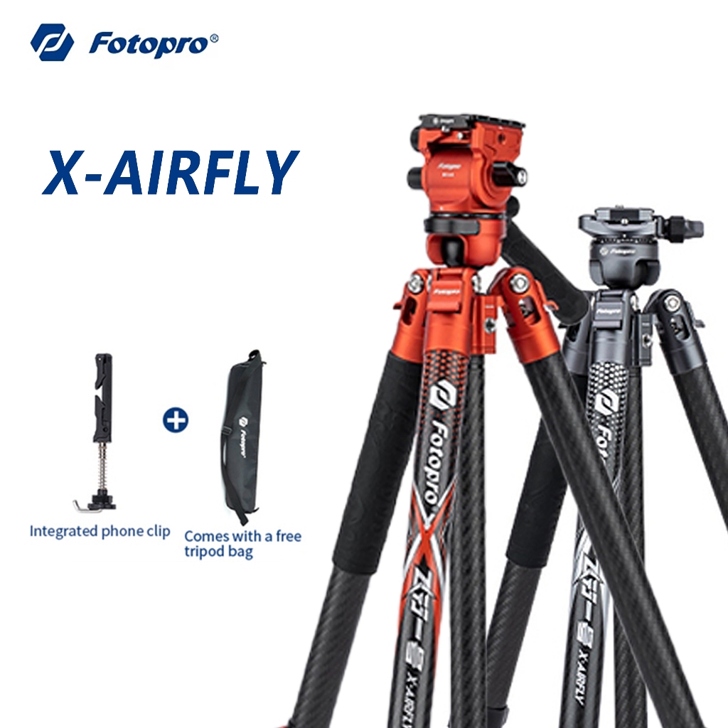 Fotopro X-Airfly / X-Airfly MAX ขาตั้งกล้องคาร์บอนไฟเบอร์ ขาตั้งกล้องสามขา แบบขยายได้ น้ําหนักเบา พร้อมขาตั้งกล้องหัวบอล สําหรับกล้อง DSLR