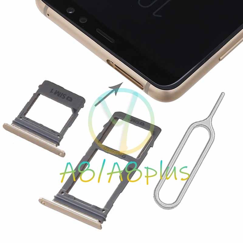 ถาดใส่ซิมการ์ด พร้อมพิน สําหรับ Samsung Galaxy A8 Plus 2018 A8Plus A530 A730