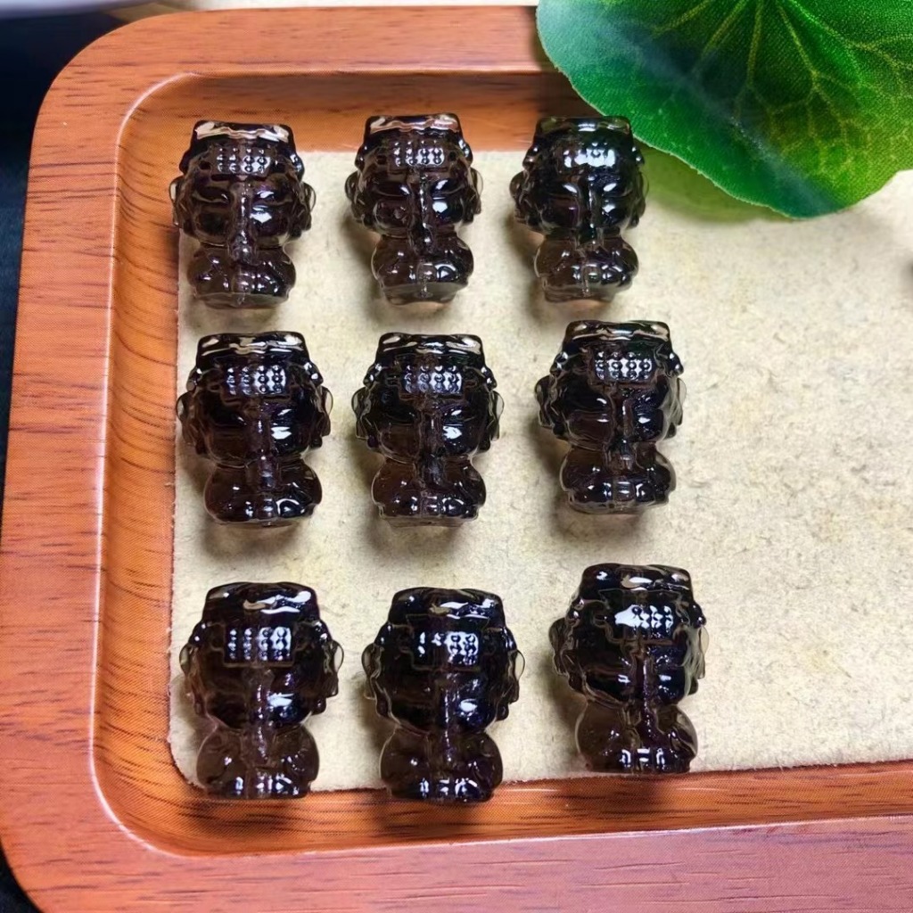 น้ําแข็งธรรมชาติ Obsidian Mazu เครื่องประดับน่ารัก diy Lucky Accessories Simple All-Match ของขวัญ