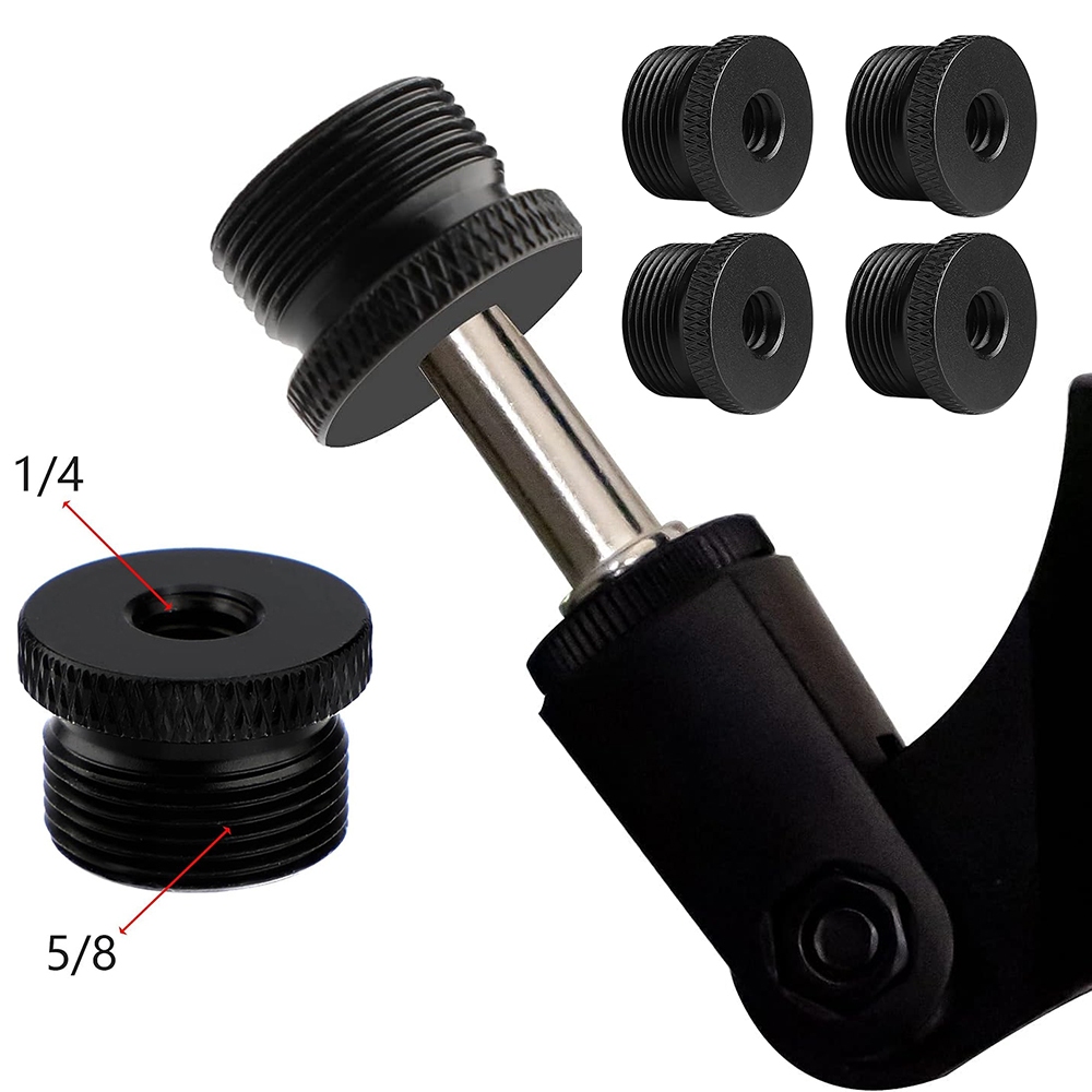 อะแดปเตอร์ขาตั้งไมโครโฟน 1/4 Female to 5/8 Male Screw Adapter Thread Tripod Screw Adapter สําหรับไมโครโฟนขาตั้งกล้องขาตั้งกล้อง
