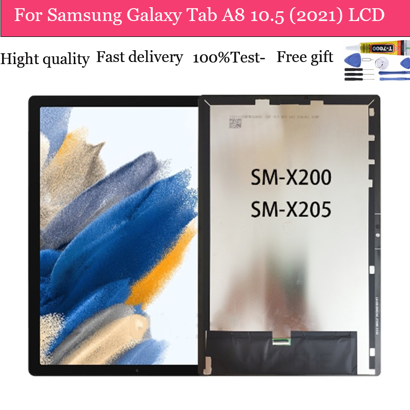 อะไหล่หน้าจอสัมผัส LCD แบบเปลี่ยน สําหรับ Samsung Galaxy Tab A8 10.5 (2021) X200 X205