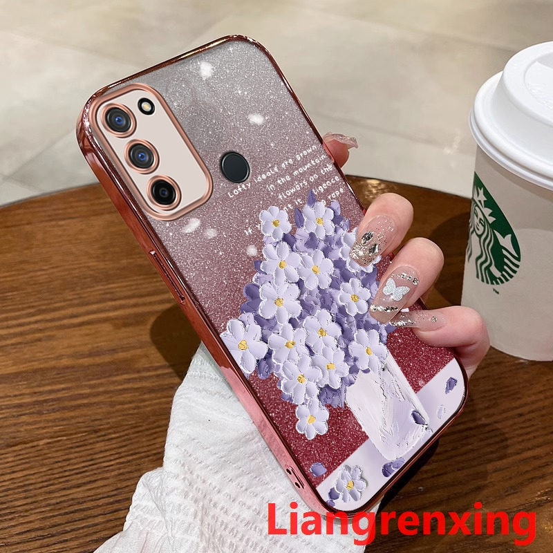เคส เคสโทรศัพท์มือถือ ซิลิโคนนิ่ม กันกระแทก ลายการ์ตูนดอกไม้ สําหรับ infinix smart 5 smart 6 SFYHH01 น่ารัก ลายการ์ตูน กันกระแทก