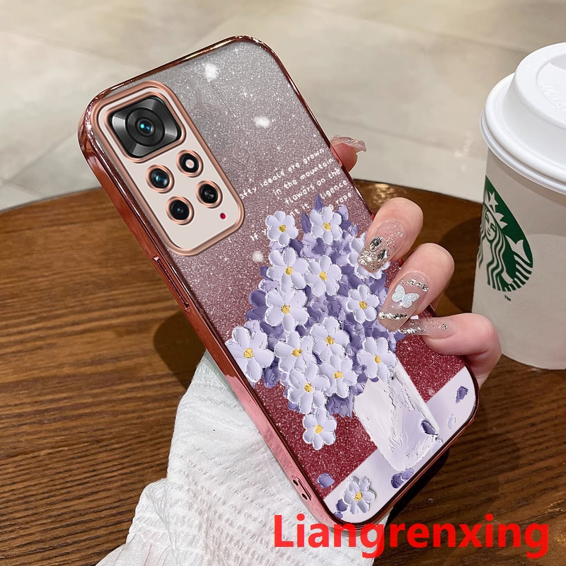 เคส redmi note 11 4g xiaomi redmi note 11s redmi note 11 pro 5g เคสโทรศัพท์ ซิลิโคนนิ่ม เคสกันกระแทก ดีไซน์ใหม่ การ์ตูนดอกไม้ SFYHH01 น่ารัก ลายการ์ตูน กันกระแทก
