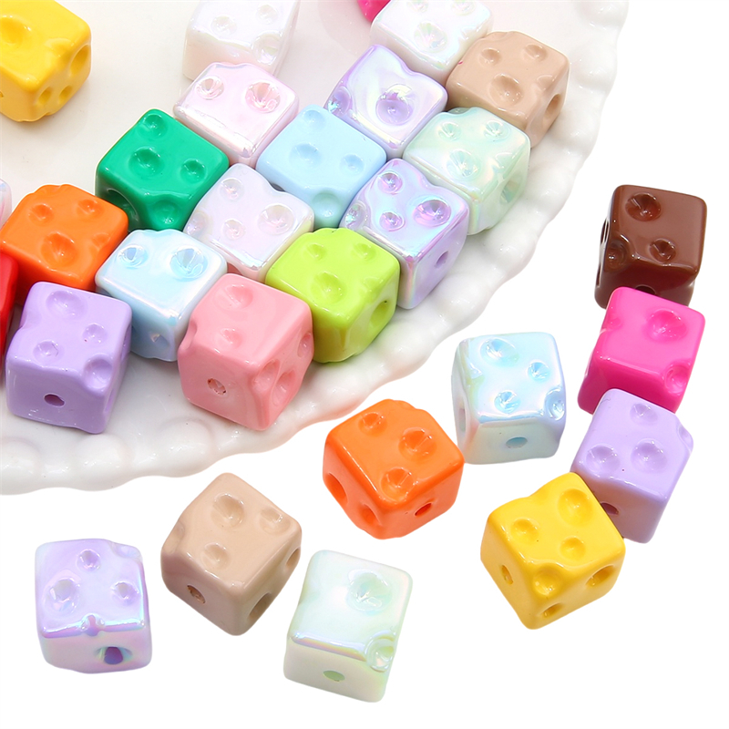 ลูกปัดอะคริลิค 14*14 มม. สําหรับทําเครื่องประดับ DIY 5 ชิ้น ต่อถุง