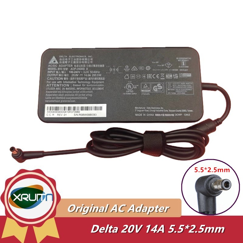 ใหม่ Original Delta ADP-280BB B 280W 20V 14A อะแดปเตอร์ AC แล็ปท็อปชาร์จสําหรับ Gigabyte AORUS 15X A