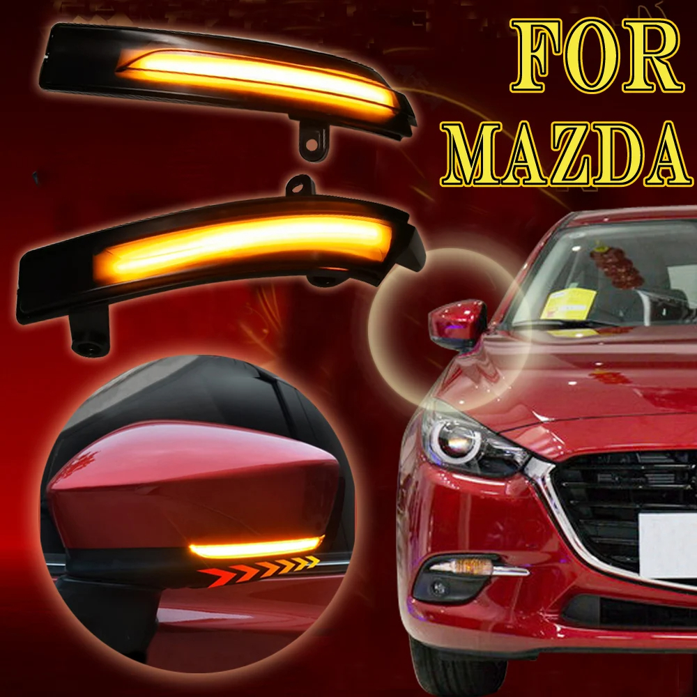 ไฟเลี้ยวไดนามิก LED สําหรับ Mazda3 Mazda 3 Axela Mazda6 Mazda 6 Atenza 2017 2018