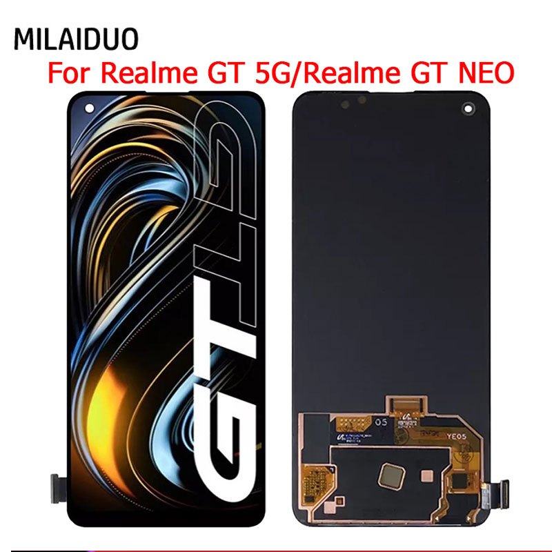 Amoled อะไหล่หน้าจอสัมผัสดิจิทัล LCD แบบเปลี่ยน สําหรับ OPPO Realme GT 5G Realme GT Neo 5G