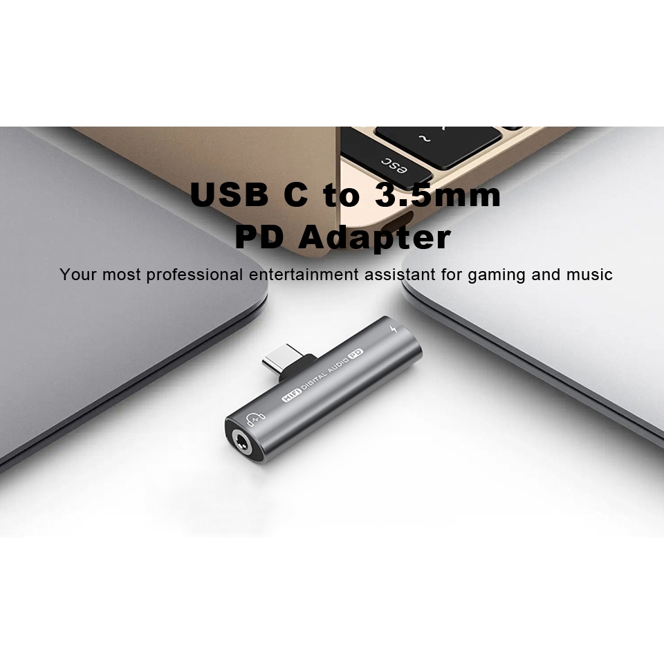 Hifi DAC อะแดปเตอร์แจ็คหูฟัง USB C เป็น 3.5 มม. PD 30W Type-C 3 5 OTG C เป็นแจ็คดิจิทัล Hi-Res แปลงเสียง Aux 32Bit 384KHz