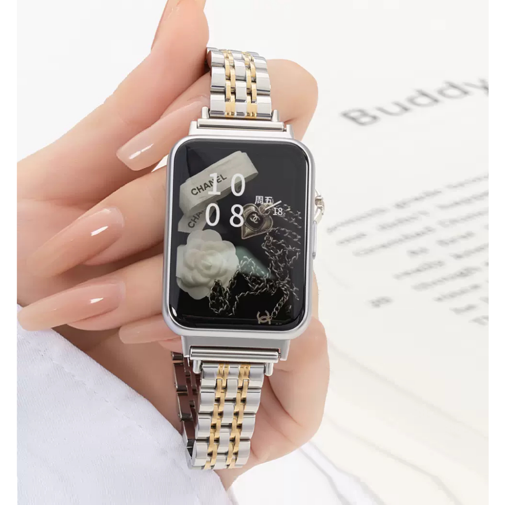 สาย Huawei watch fit 2 Strap คุณภาพสูง สายนาฬิกาข้อมือ สาย huawei watch fit Strap โลหะ แบบเปลี่ยน สายนาฬิกา huaweiwatch fit 2 Stainless Steel Slim สายนาฬิกา huaweiwatch fit Hight Quality Huawei watch fit 2 สาย Smart Watch Accessory Huawei fit 2 สายนาฬิกา