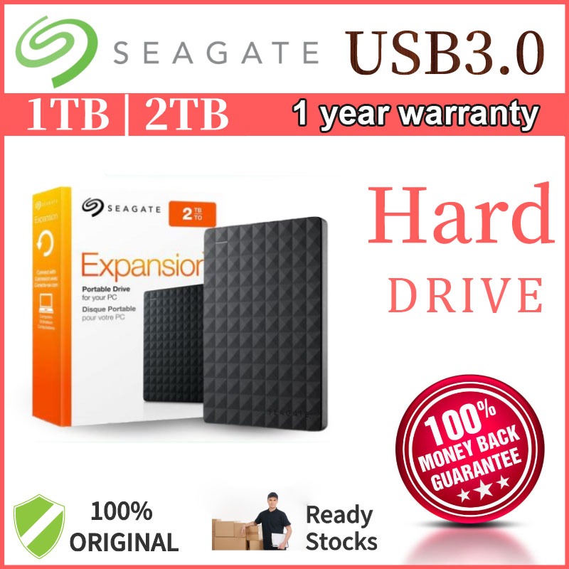 Seagate ฮาร์ดไดรฟ์ภายนอก 4TB  External harddisk 1TB/2TB  ฮาร์ดดิสพกพา Seagate HDD 1TB/2TB USB3.0 ความจุสูง