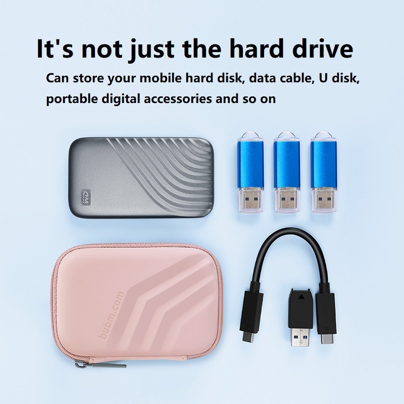 Bubm กระเป๋าเคสใส่ฮาร์ดไดรฟ์ SSD กันน้ํา ขนาด 3.3 นิ้ว 6 นิ้ว แบบพกพา