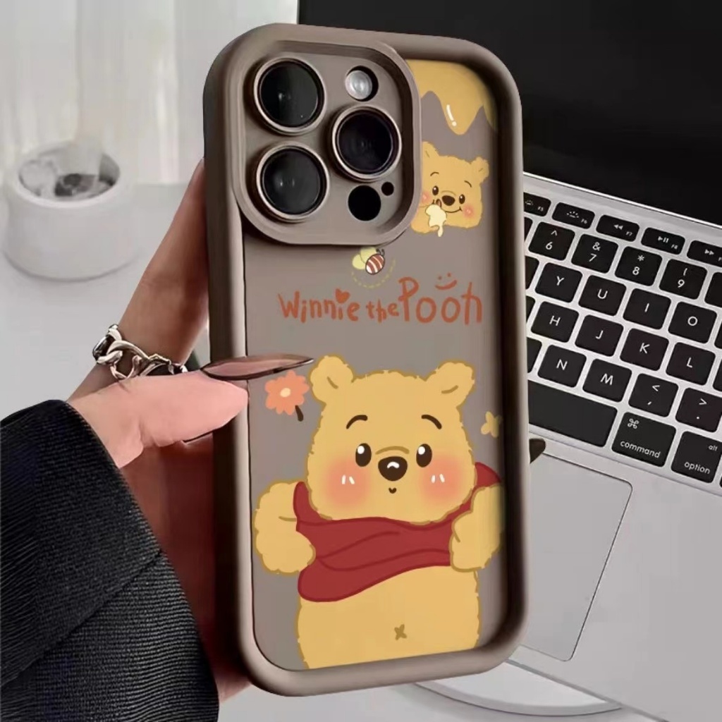 เคส Realme 8i 8 4G 8 Pro 7i C17 7 4G 7 Pro 6 Pro 5 Pro 5 5i 5s 6i 6 6S 2 Pro U1 เคส ซิลิโคนหมีพูห์กรณีโทรศัพท์