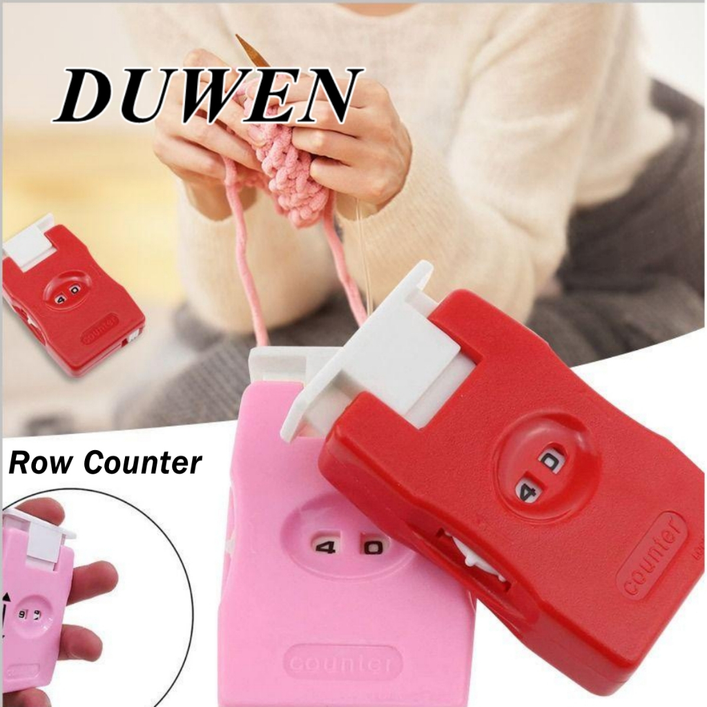 DUWEN อุปกรณ์นับแถวถักนิตติ้ง แบบพลาสติก ขนาดเล็ก DIY