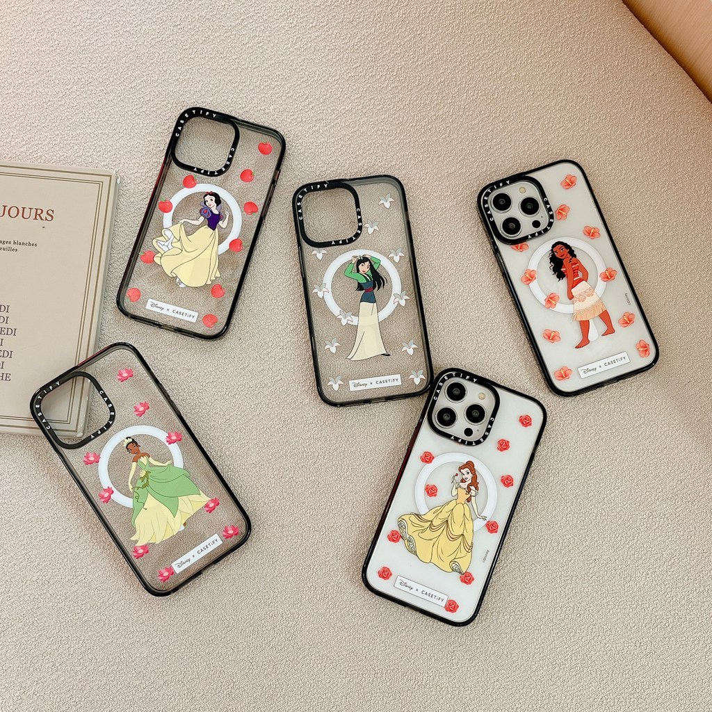 【เจ้าหญิงดิสนีย์】เคสมือถือ แบบแข็ง อะคริลิคใส กันกระแทก สําหรับ iPhone 15 14 13 12 11 Pro MAX Plus