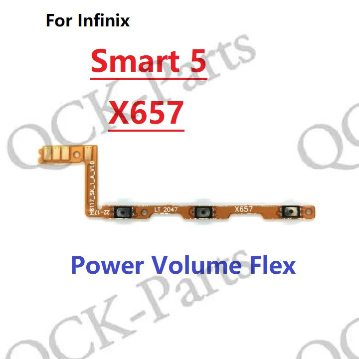 ปุ่มกดสวิตช์เปิด ปิด ปรับระดับเสียง แบบเปลี่ยน สําหรับ Infinix Smart 5 Hot 8 9 Pro Infinix Note 7 Lite X657 X650 X655 X655C X655F